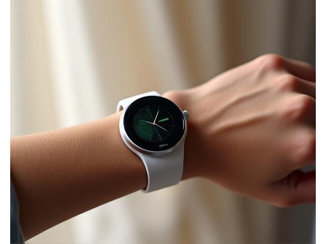 Smartwatch moderno con monitor de bienestar en una muñeca